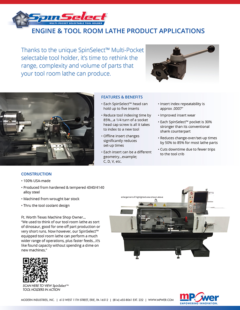 Download the SpinSelect for the Tool Post Flyer